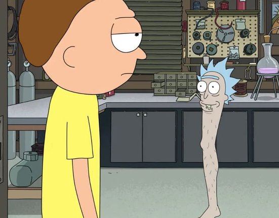 Záběr ze sedmé řady Ricka a Mortyho