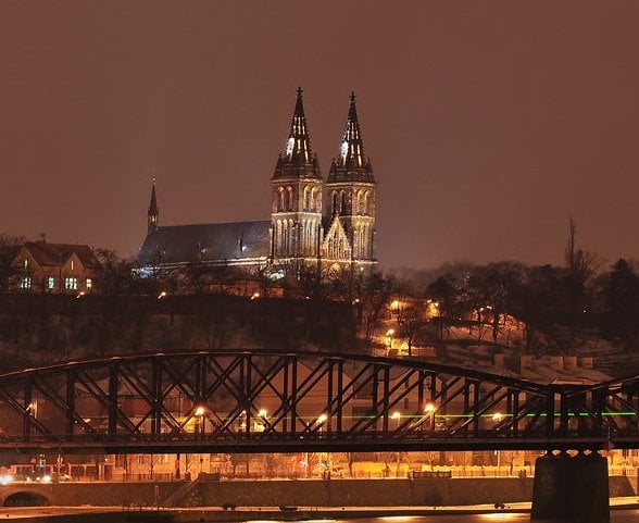 Osvětlený Vyšehrad