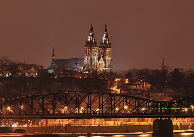 Osvětlený Vyšehrad