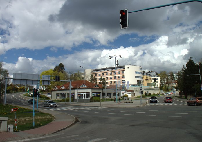 Pelhřimov,_křižovatka