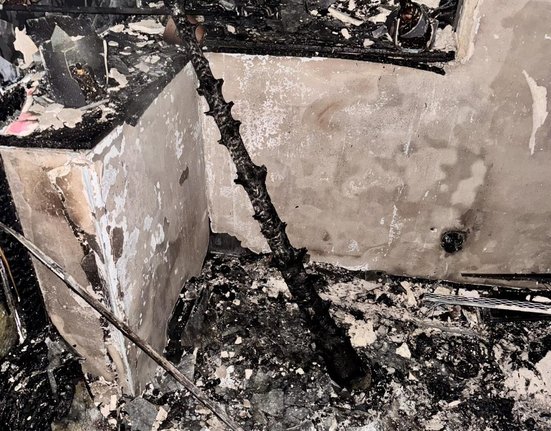 Požár vánočního stromu