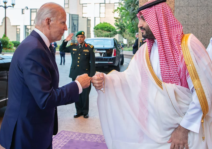 Joe Biden na setkání se saudským princem.