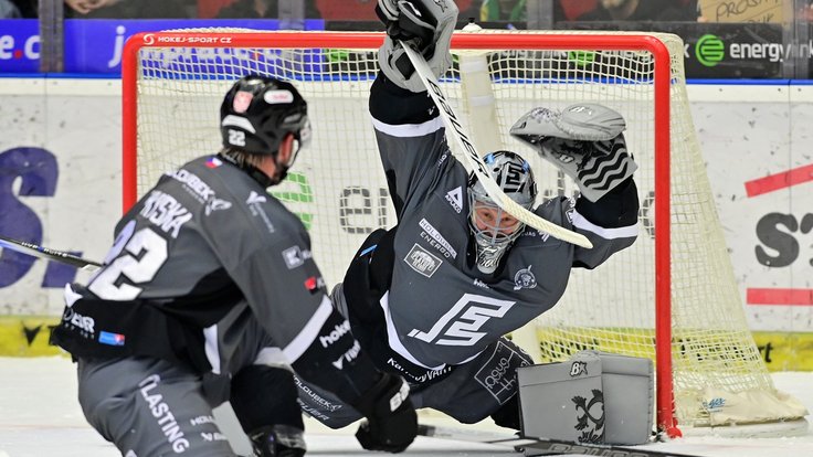 Karlovarský hrdina utkání Dominik Frodl.