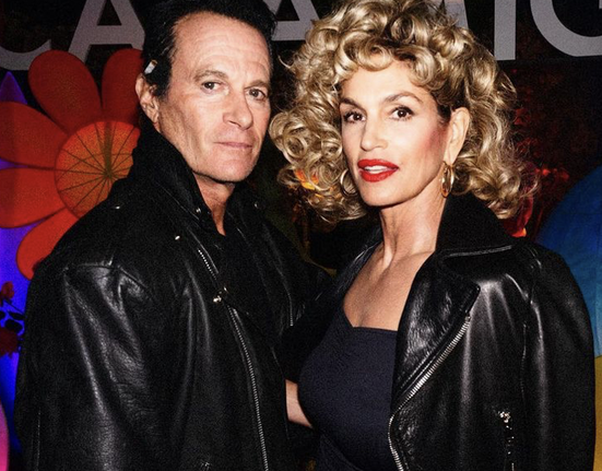 Rande Gerber and Cindy Crawford as Danny and Sandy from Grease