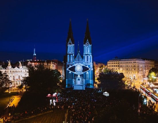 Videomapping ze Signal festivalu v roce 2017