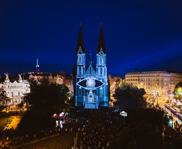 Videomapping ze Signal festivalu v roce 2017