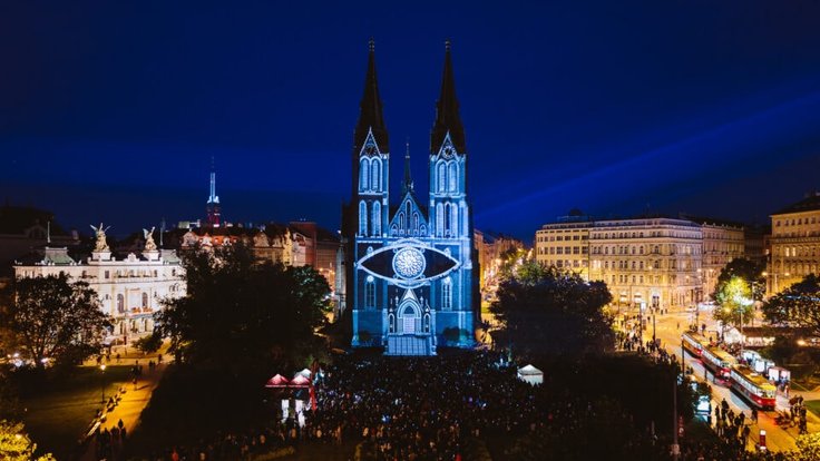 Videomapping ze Signal festivalu v roce 2017