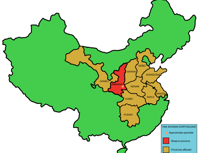 Nejhorší přírodní katastrofa dějin udeřila v Číně v roce 1556