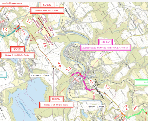 rekonstrukce krajské silnice II/126 mezi dálnicí D1 a Kutnou Horou