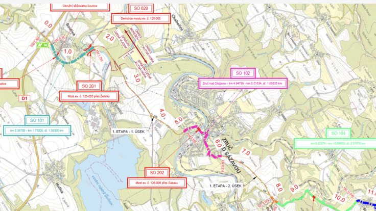 rekonstrukce krajské silnice II/126 mezi dálnicí D1 a Kutnou Horou