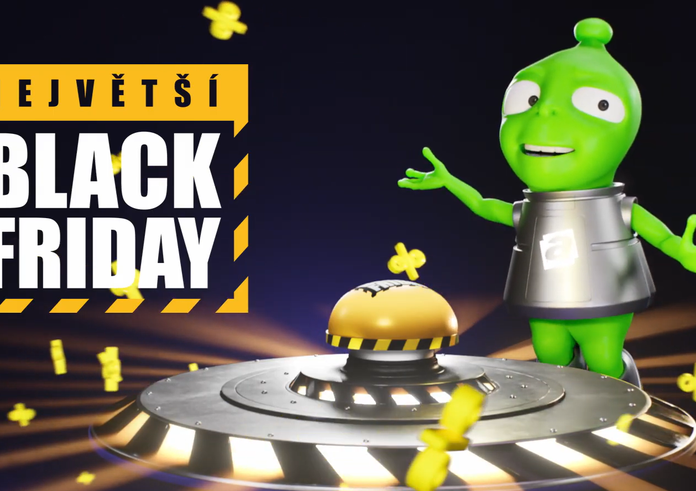 Screen reklamy Alzy ke slevové akci Black Friday