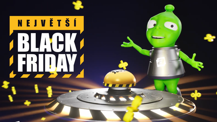 Screen reklamy Alzy ke slevové akci Black Friday