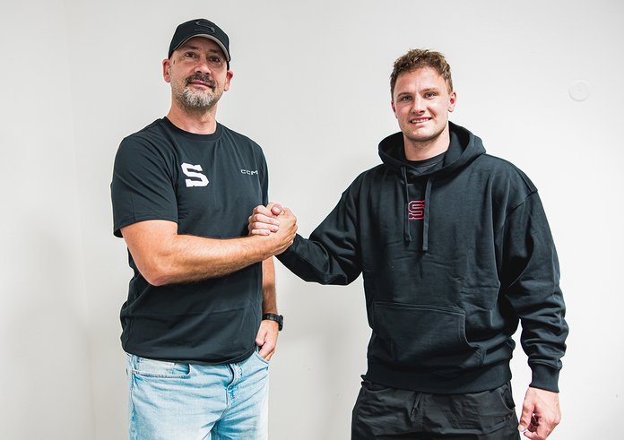 Adam Raška se sportovním ředitelem Sparty Tomášem Divíškem