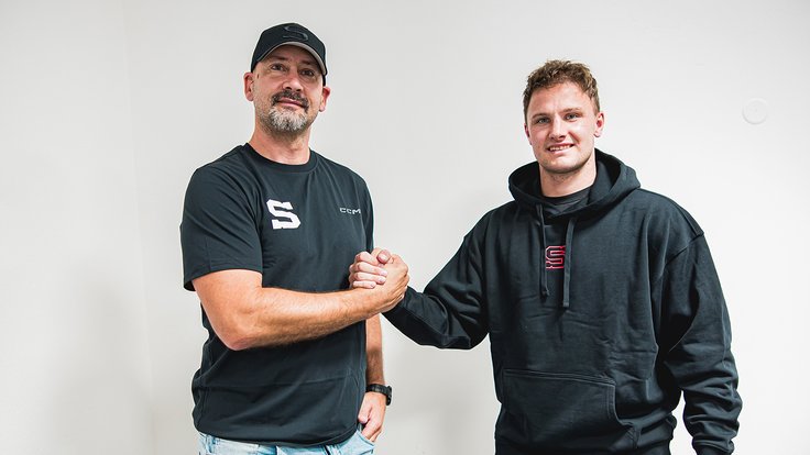 Adam Raška se sportovním ředitelem Sparty Tomášem Divíškem