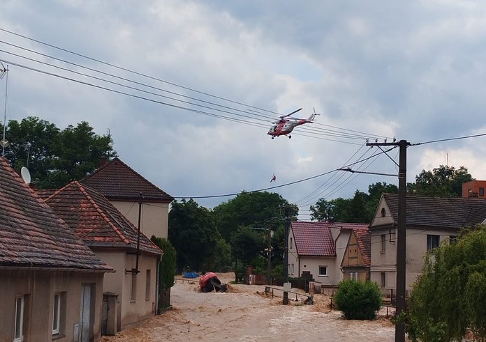 Štěnovice vyplavila velká voda