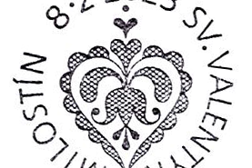 Svatý Valentýn - otisk razítka