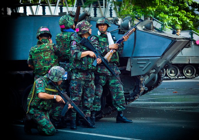 Thai_soldiers_and_Type_85_APCs_during_2010_Thai_political_protests