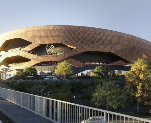 Vizualizace budoucí podoby stadionu Nové Bazaly Autor L35 Arquite