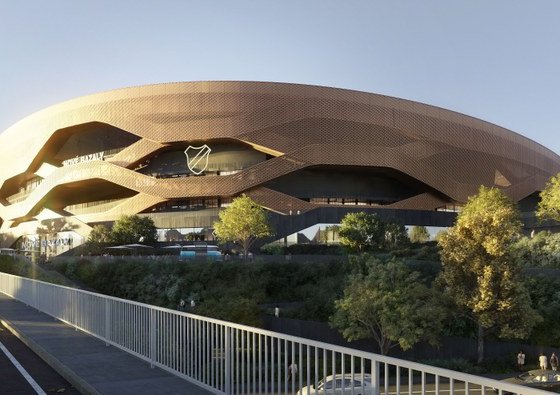 Vizualizace budoucí podoby stadionu Nové Bazaly Autor L35 Arquite