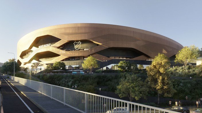 Vizualizace budoucí podoby stadionu Nové Bazaly Autor L35 Arquite