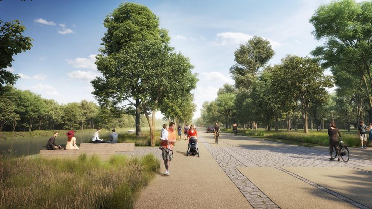 Vizualizace z projektu Nábřeží Stromovky
