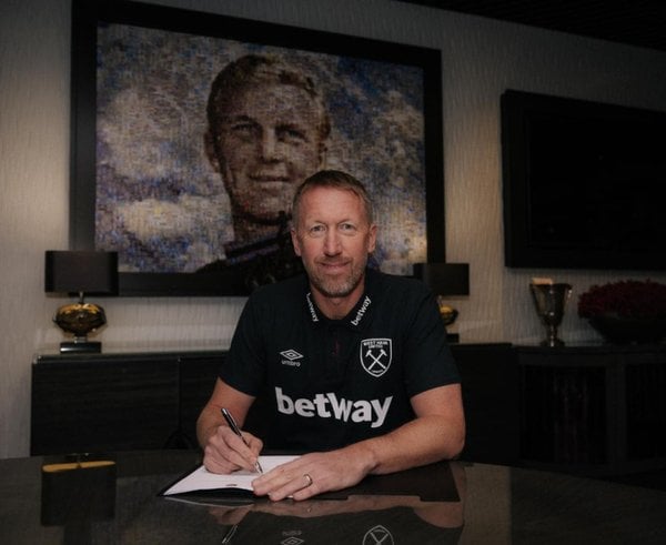 Trenér Graham Potter převzal West Ham United.