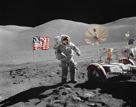 Astronaut Eugene Cernan na Měsíci