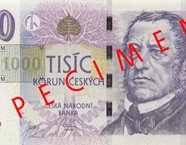 Výroční tisícikorunová bankovka k 30 letem české měny.