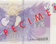 Výroční tisícikorunová bankovka k 30 letem české měny.