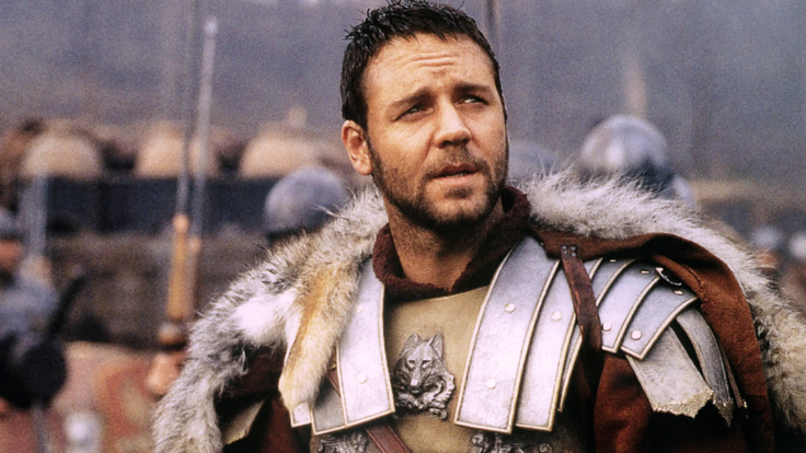 Russell Crowe ve filmu Gladiátor (2000)