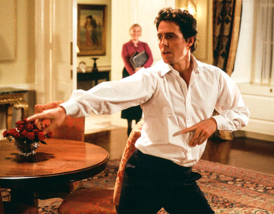 Hugh Grant jako britský premiér v Lásce nebeské