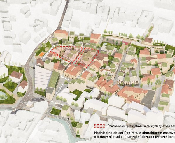 Město Liberec vyhlásilo veřejnou zakázku na návrh nové městské čtvrti v oblasti Papírového náměstí.
