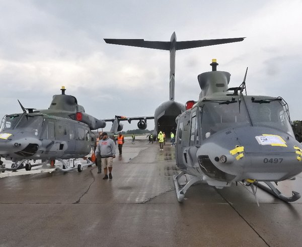 Vrtulníky se systémem H-1, které na konci června dorazily do ČR.