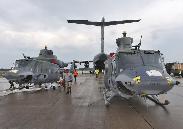 Vrtulníky se systémem H-1, které na konci června dorazily do ČR.