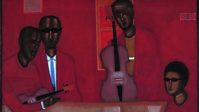 Obraz Kvarteto (1962) polského umělce Jerzyho Nowosielského