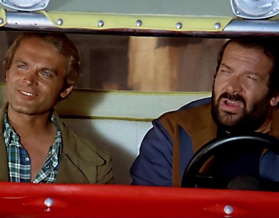 Terence Hill a Bud Spencer ve Jestli se rozzlobíme, budeme zlí (1974)