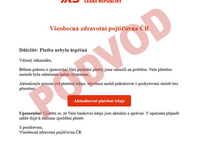 Nový podvodný e-mail