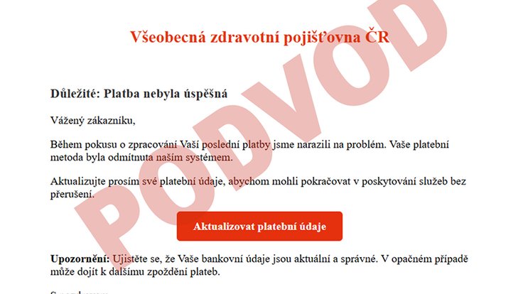 Nový podvodný e-mail