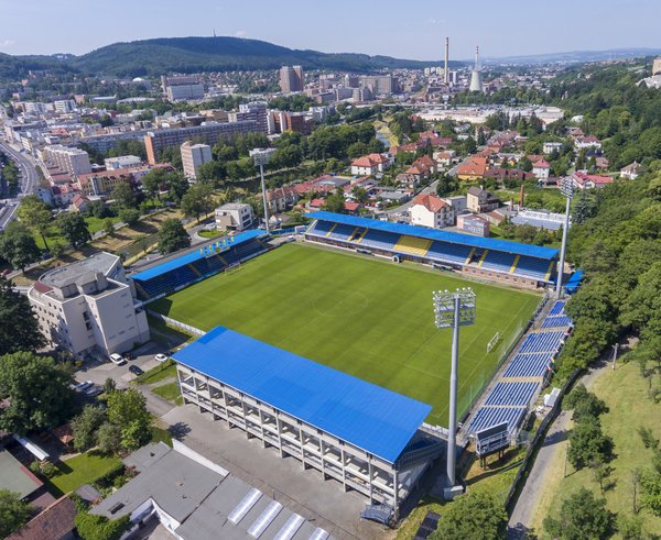 Fotbalový stadion ve Zlíně.