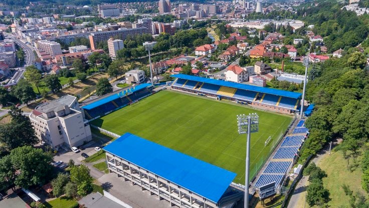 Fotbalový stadion ve Zlíně.