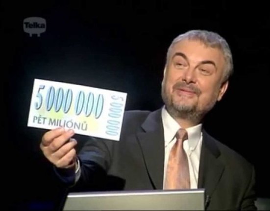 Vladimír Čech jako moderátor soutěže Chcete být milionářem?