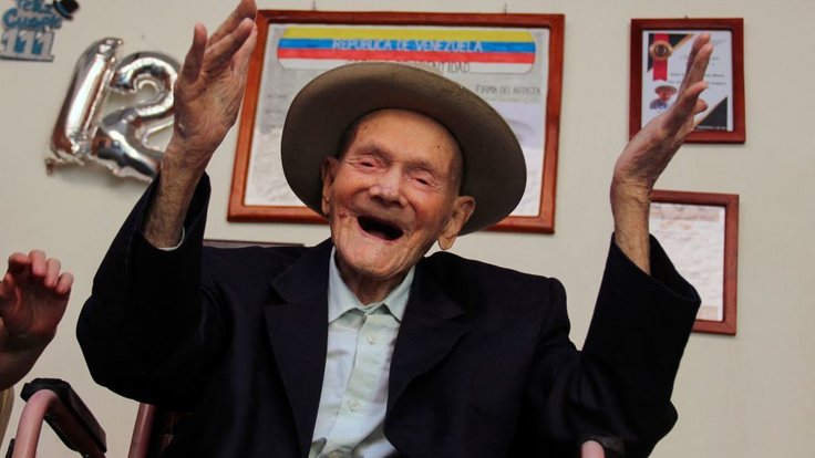 Nejstarší žijící muž na světě, Juan Vicente Pérez.,