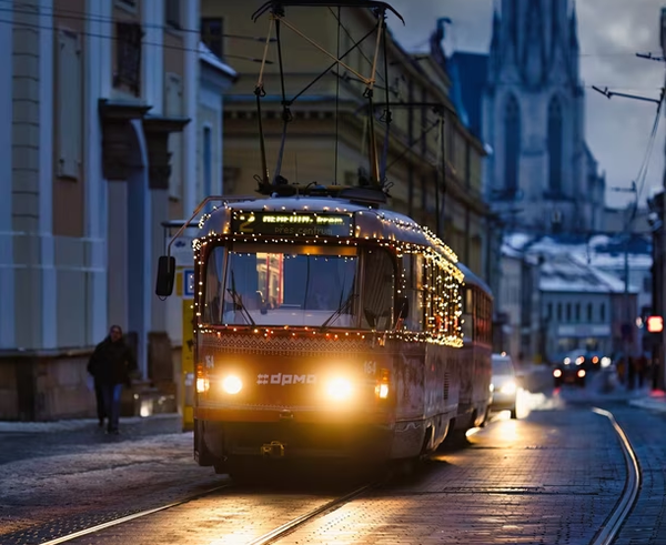 Olomoucká vánoční tramvaj