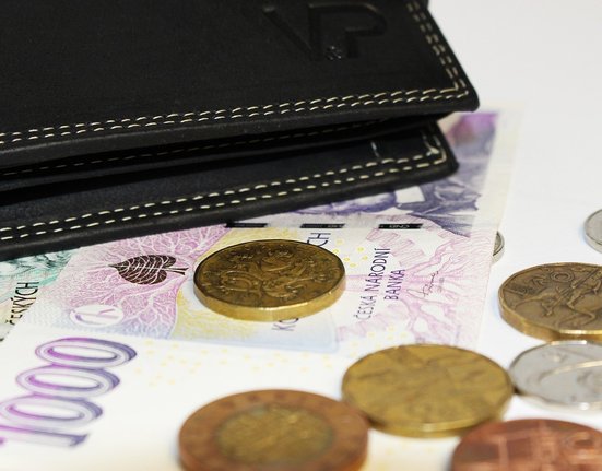 peníze v peněžence