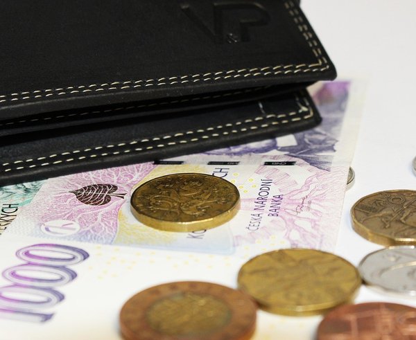 peníze v peněžence