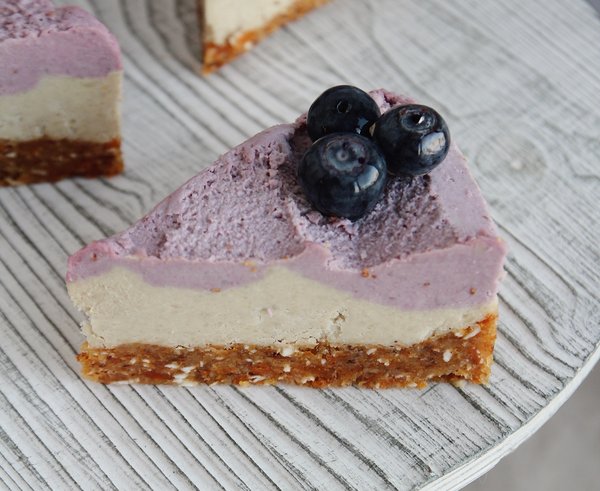 borůvkový cheesecake