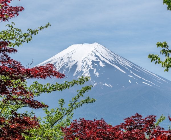 Nejvyšší hora Japonska Mount Fuji.