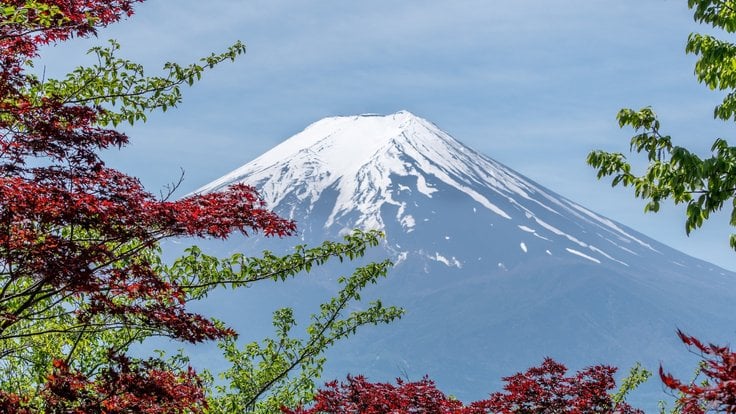 Nejvyšší hora Japonska Mount Fuji.