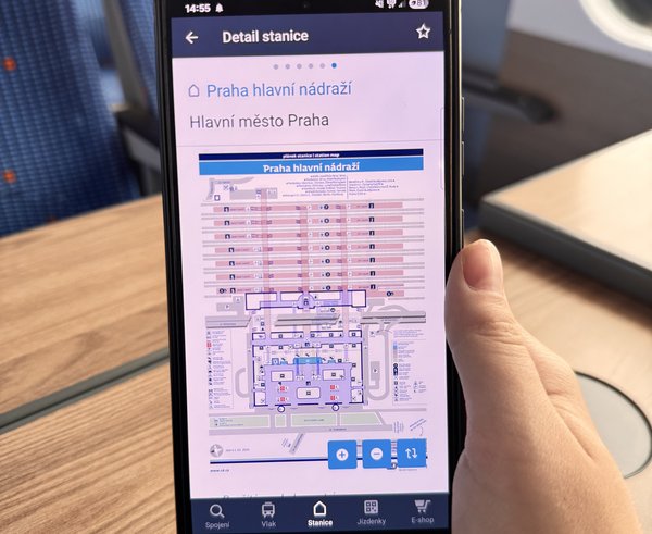 plánek app Můj vlak