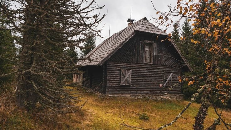 Roklanská chata na Šumavě